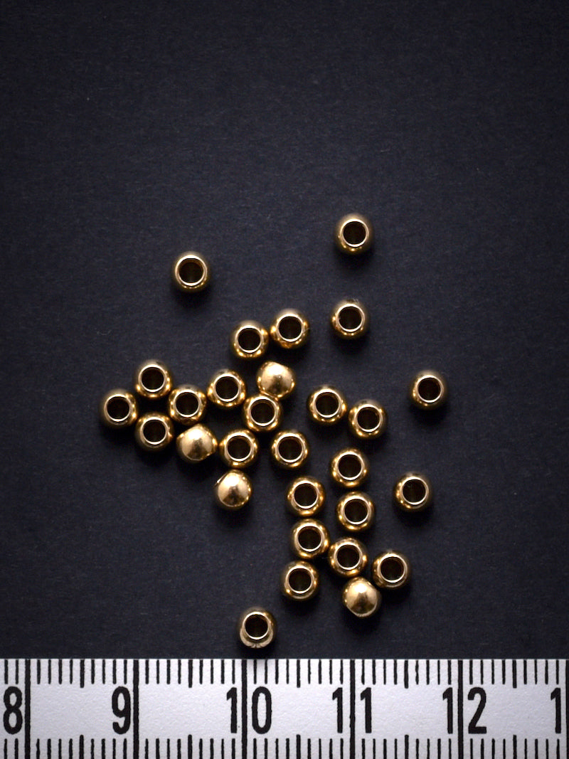 Perles métalliques de 4mm (trou 2mm)