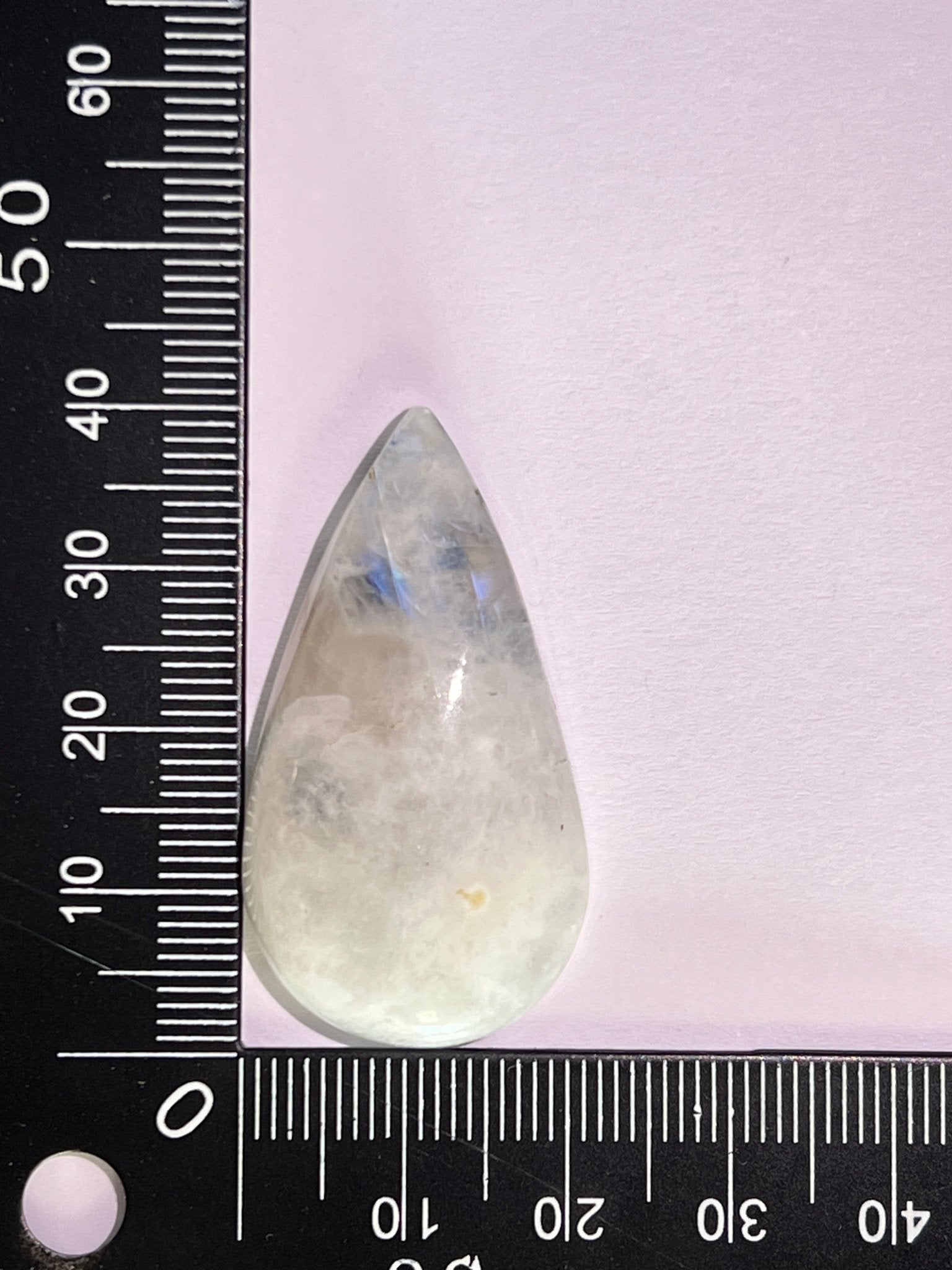 Pierre de Lune n°2 (4cm x 2,1cm) - Solyluna Macramé