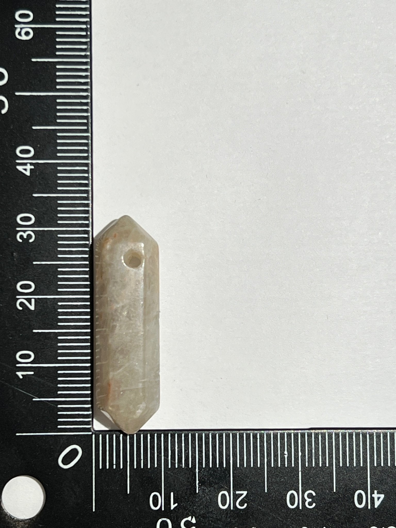 Pierre de Soleil double pointe n°6 (3,3cm x 0,9cm) - Solyluna Macramé