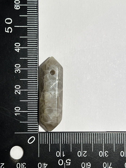 Pierre de Soleil double pointe n°7 (3,6cm x 1,2cm) - Solyluna Macramé