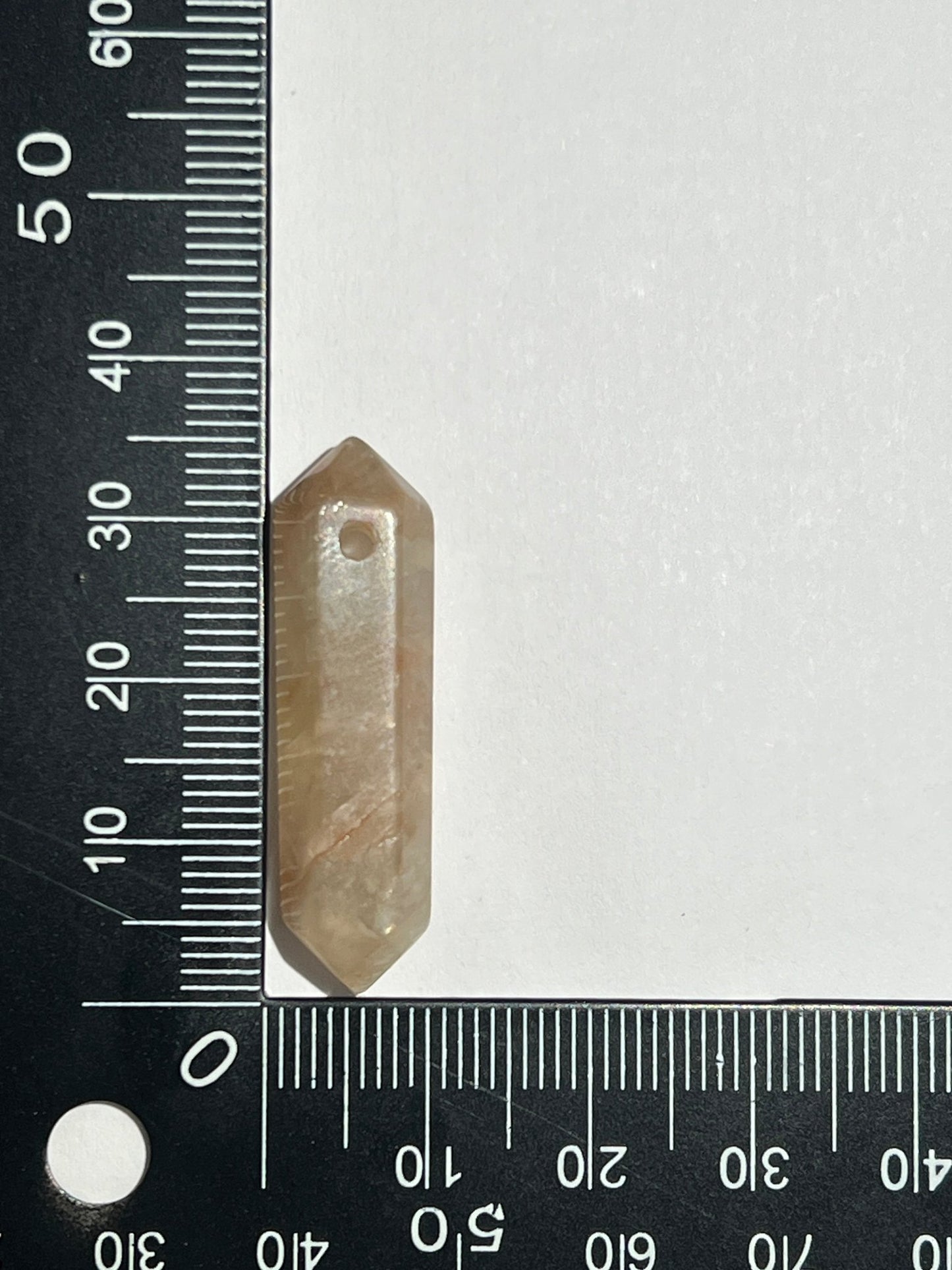 Pierre de Soleil double pointe n°9 (3,5cm x 1cm) - Solyluna Macramé