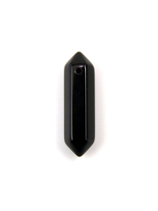 Pierre double pointe trouée calibrée, 12 pierres naturelles - Solyluna Macramé