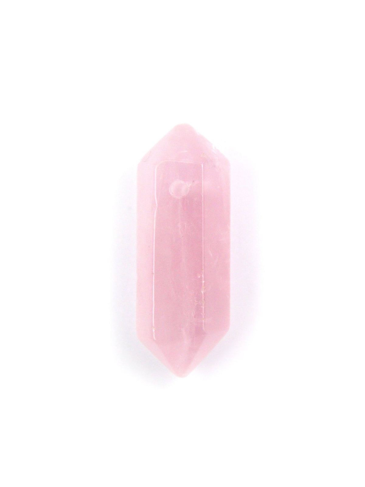 Pierre double pointe trouée calibrée, 12 pierres naturelles - Solyluna Macramé