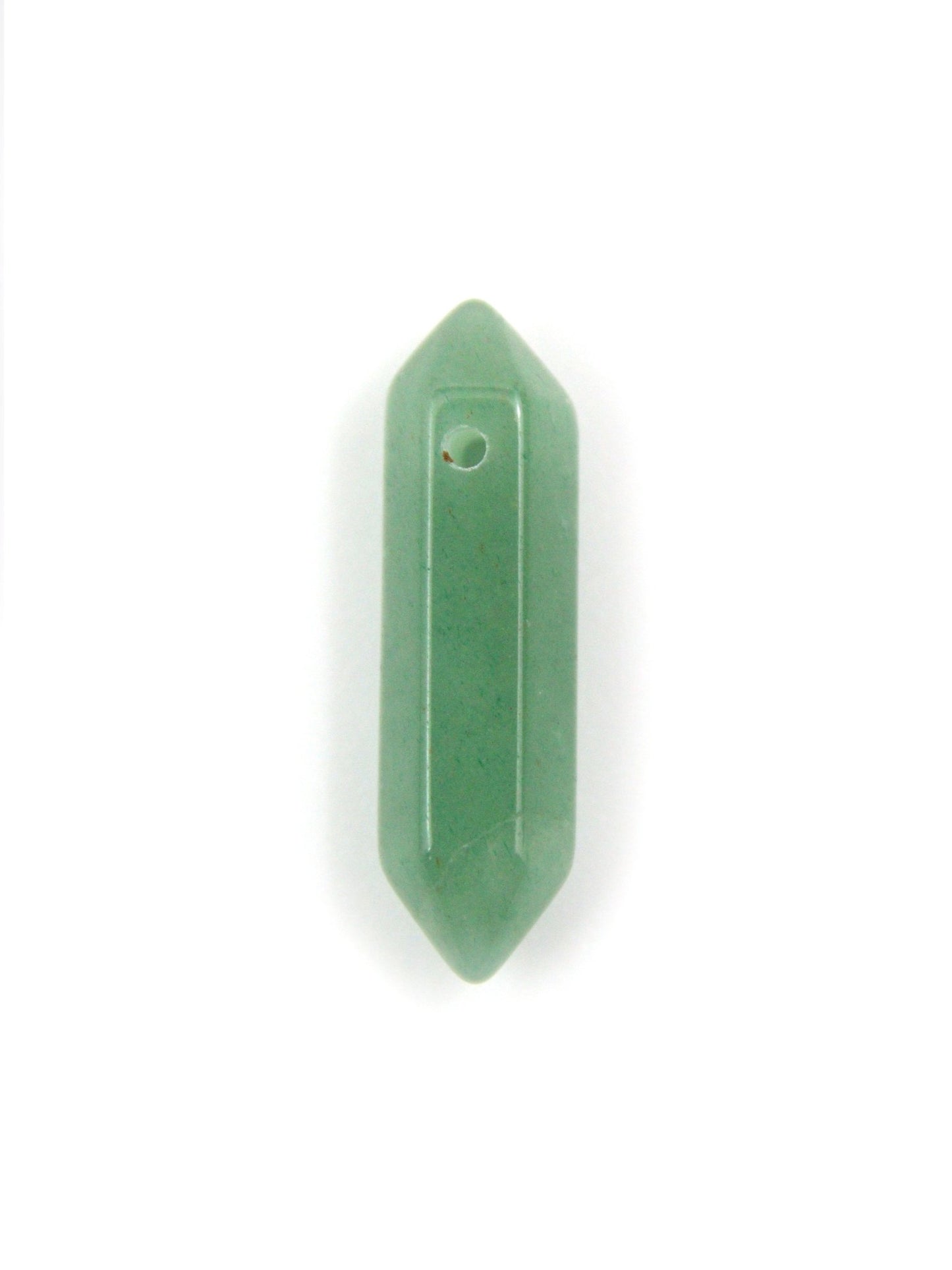 Pierre double pointe trouée calibrée, 12 pierres naturelles - Solyluna Macramé
