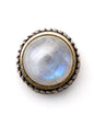 Pierre sertie de laiton argenté de 12 mm - Solyluna Macramé
