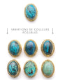 Pierre sertie de laiton de 17 mm - Solyluna Macramé