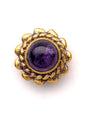 Pierre sertie de laiton "fleur" de 9 mm - Solyluna Macramé