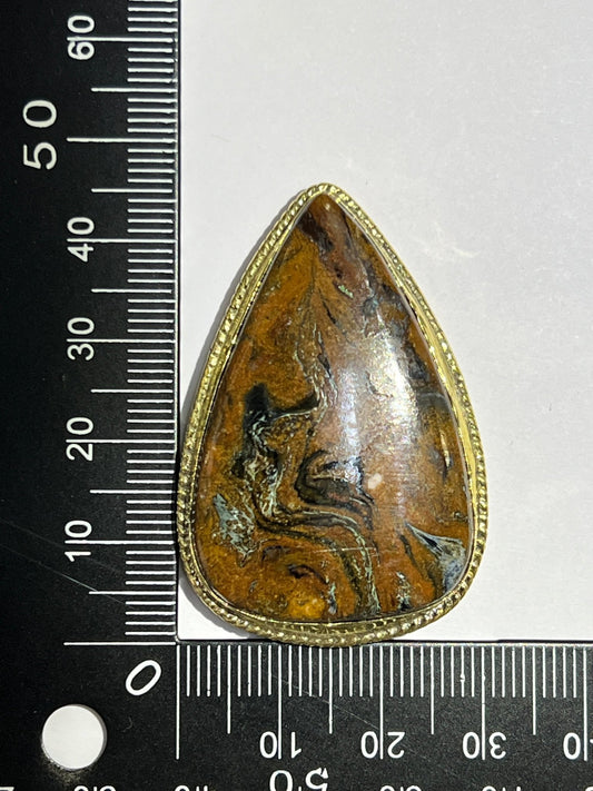 Piétersite sertie doré n°D2 (4,6cm x 3cm) - Solyluna Macramé