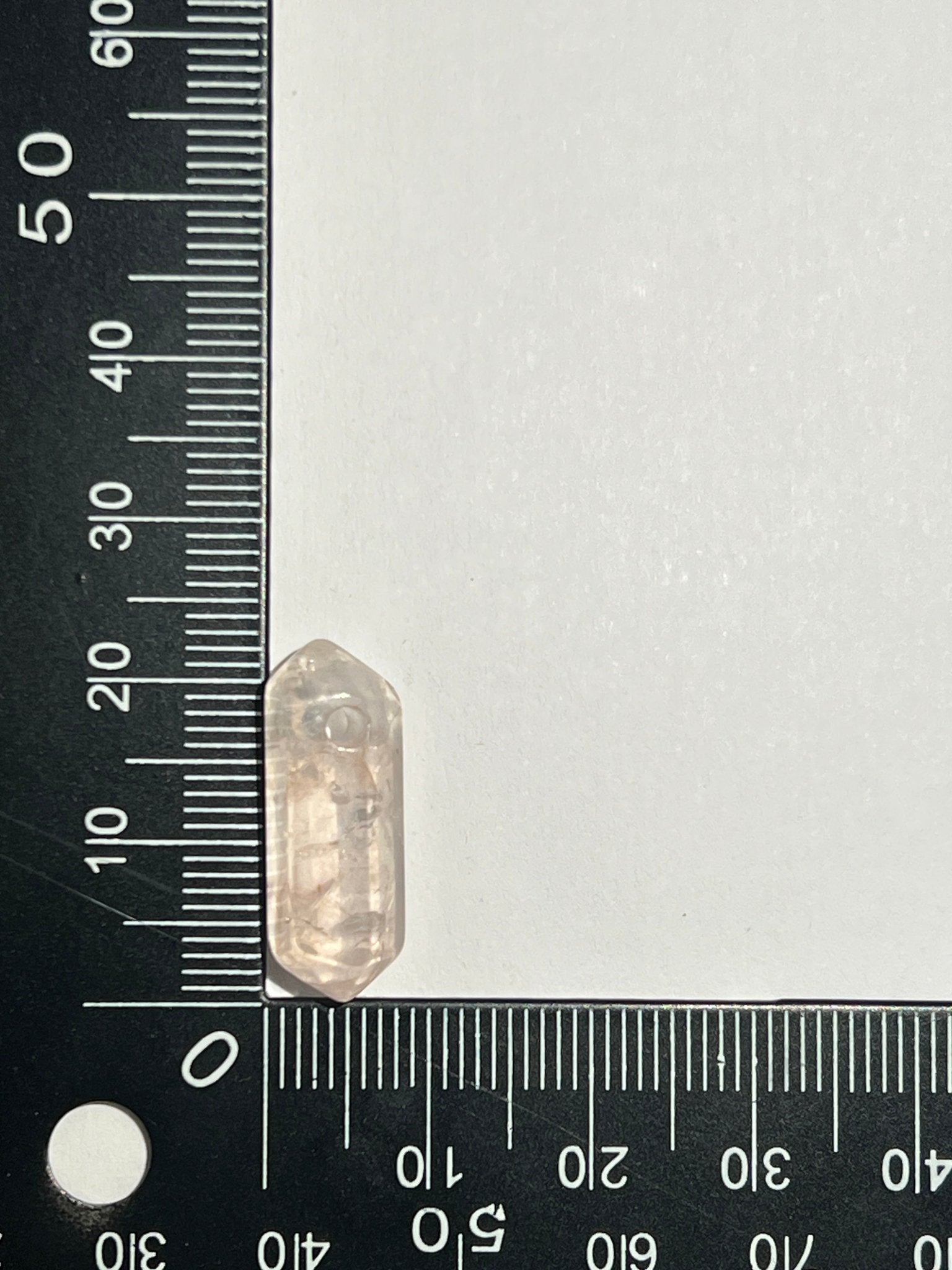 Quartz Hématoïde double pointe n°4 (2,2cm x 0,8cm) - Solyluna Macramé