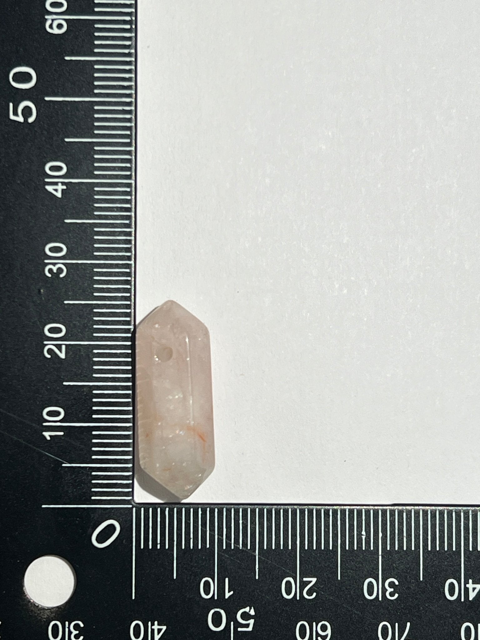 Quartz Hématoïde double pointe n°5 (2,5cm x 0,9cm) - Solyluna Macramé