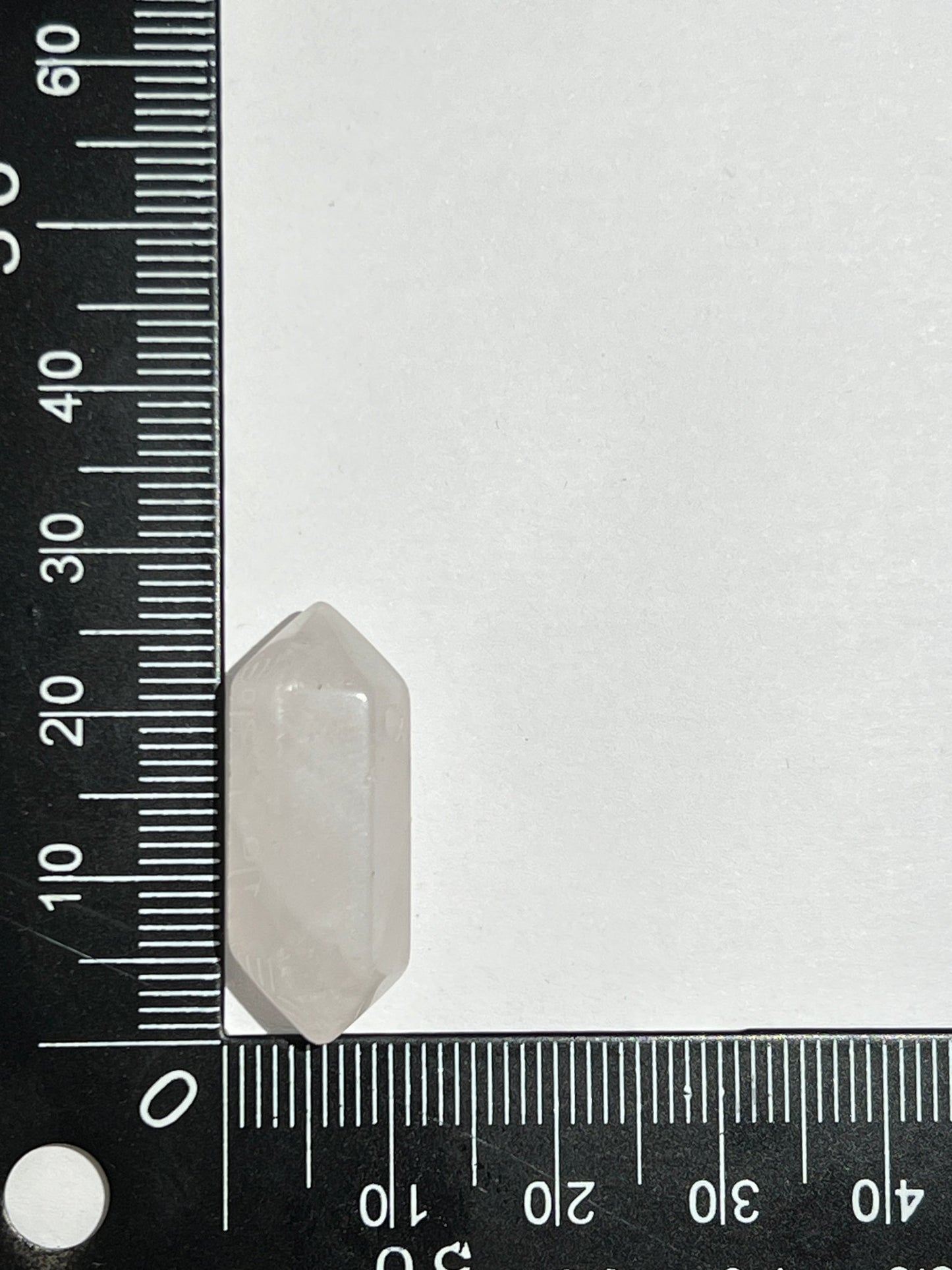 Quartz Rose double pointe n°4 (2,7cm x 1,2cm) - Solyluna Macramé