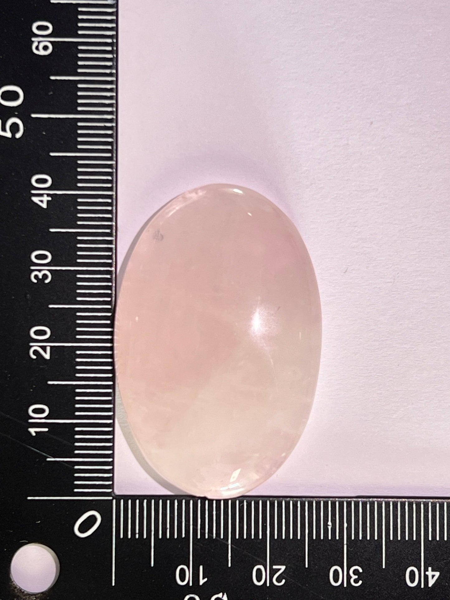 Quartz Rose n°5 (4,1cm x 2,7cm) - Solyluna Macramé