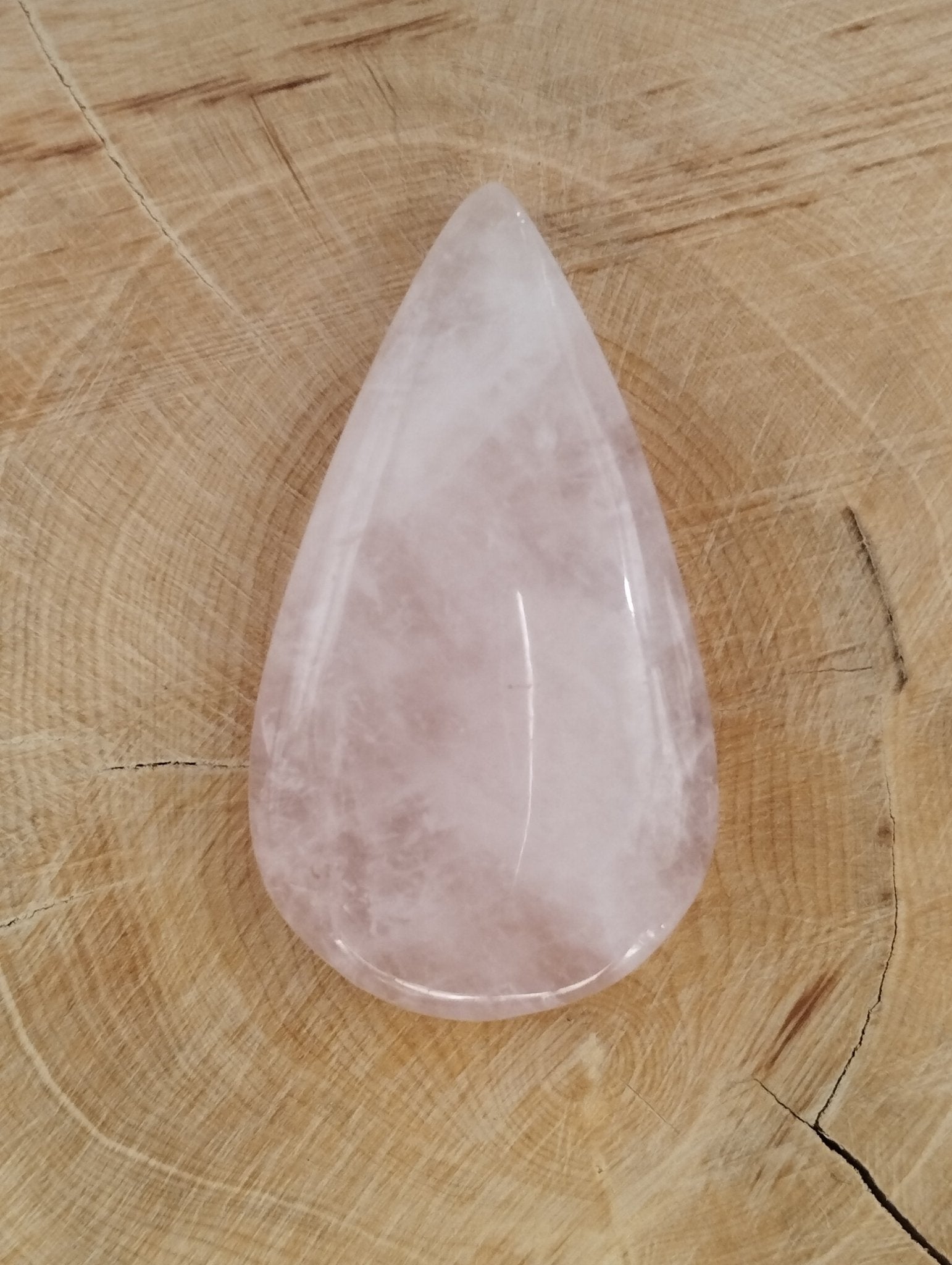 Quartz Rose n°5 (4,2cm x 2,5cm) - Solyluna Macramé