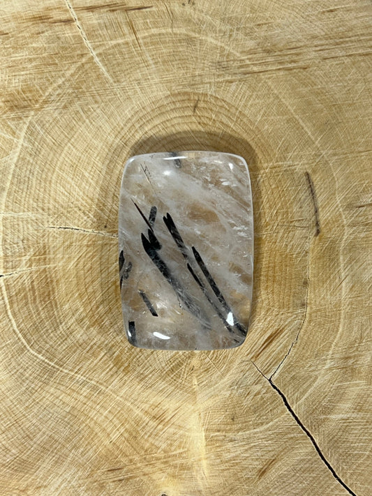 Quartz Tourmaline n°2 (3,1cm x 2,1cm) - Solyluna Macramé