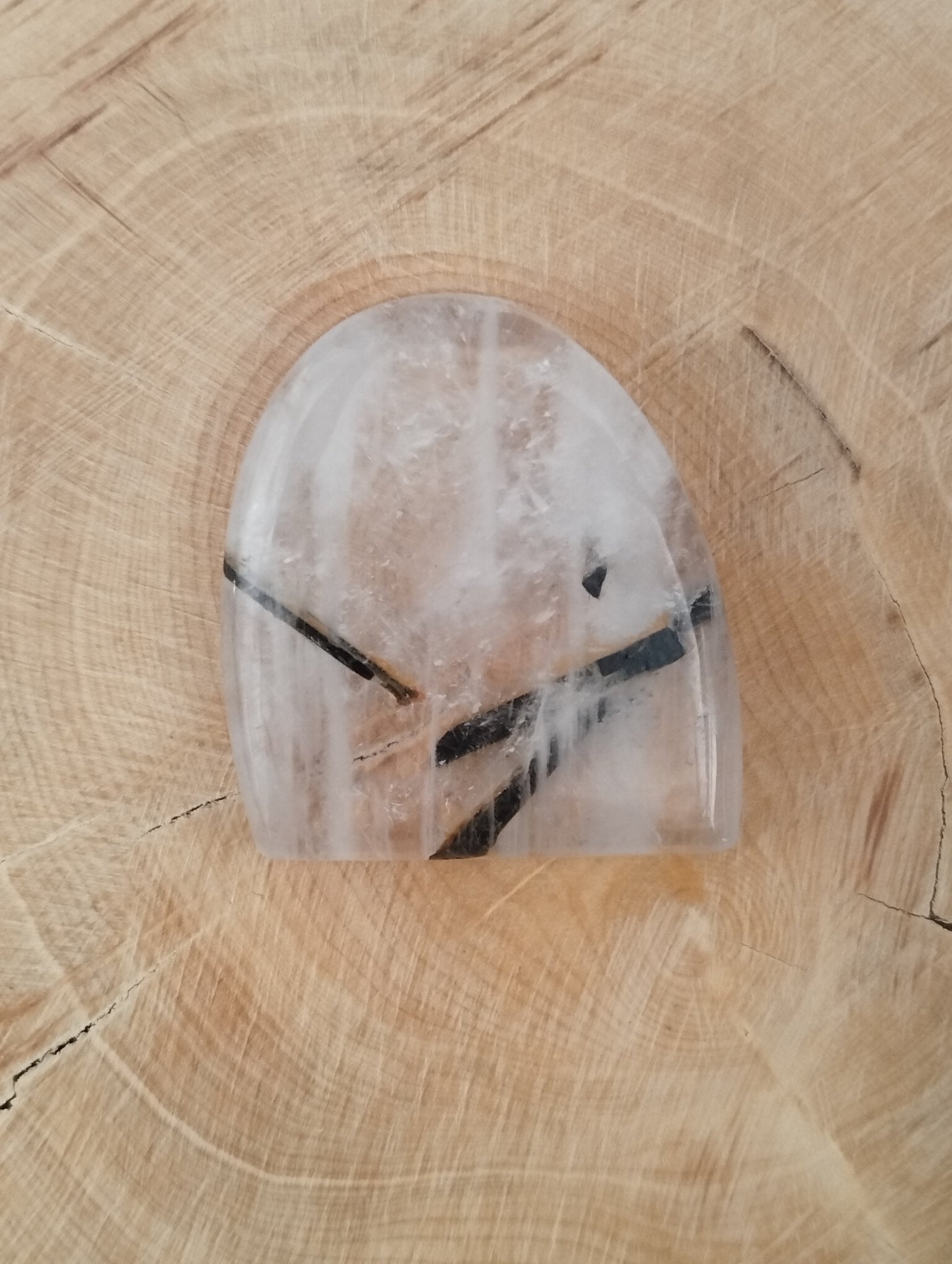Quartz Tourmaline n°3 (3cm x 2,6cm) - Solyluna Macramé