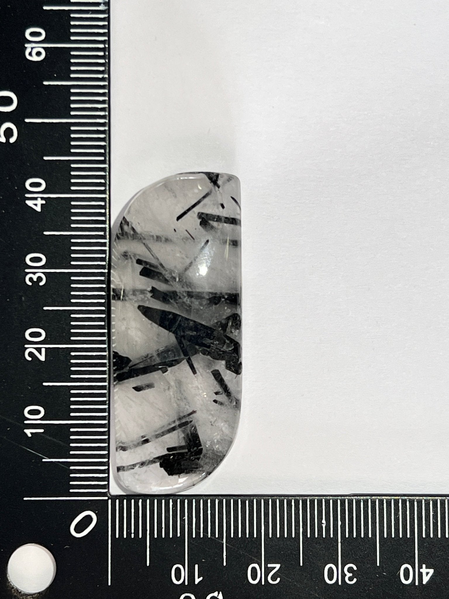 Quartz Tourmaline n°4 (4,2cm x 1,7cm) - Solyluna Macramé