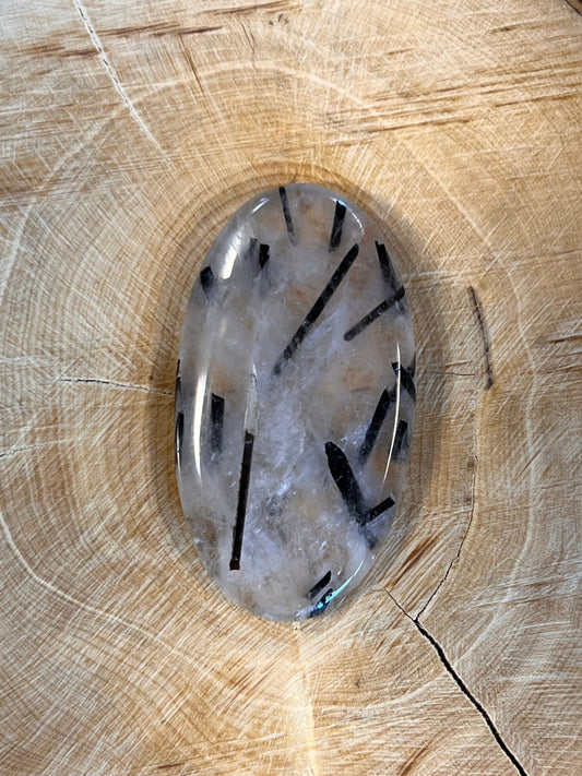 Quartz Tourmaline n°4 (4,2cm x 2,5cm) - Solyluna Macramé