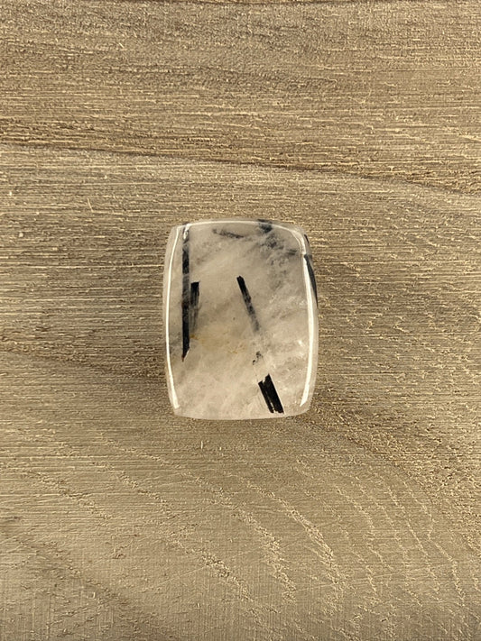 Quartz Tourmaline n°5 (2,4cm x 1,8cm) - Solyluna Macramé