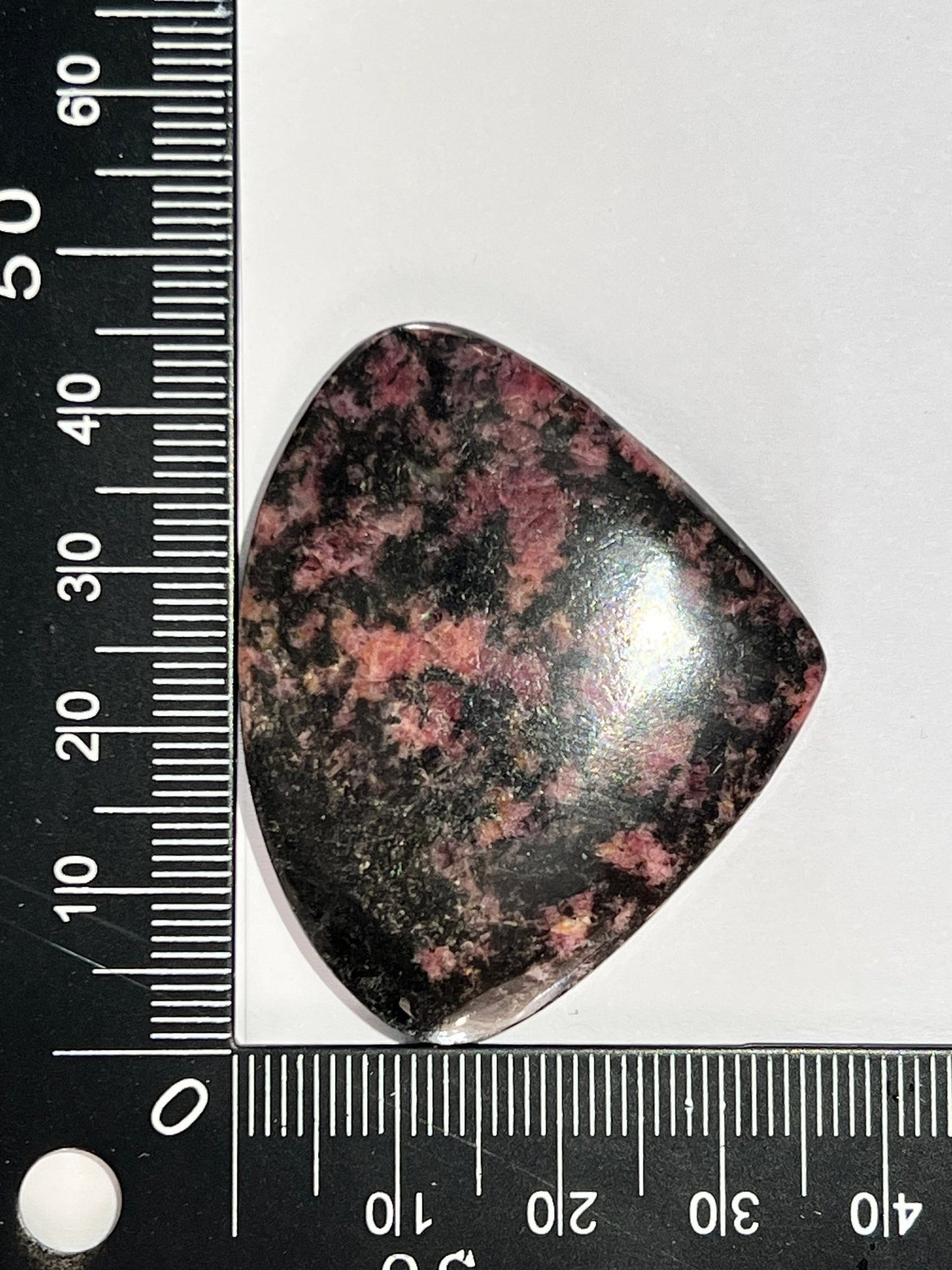 Rhodonite n°5 (4,6cm x 3,7cm) - Solyluna Macramé