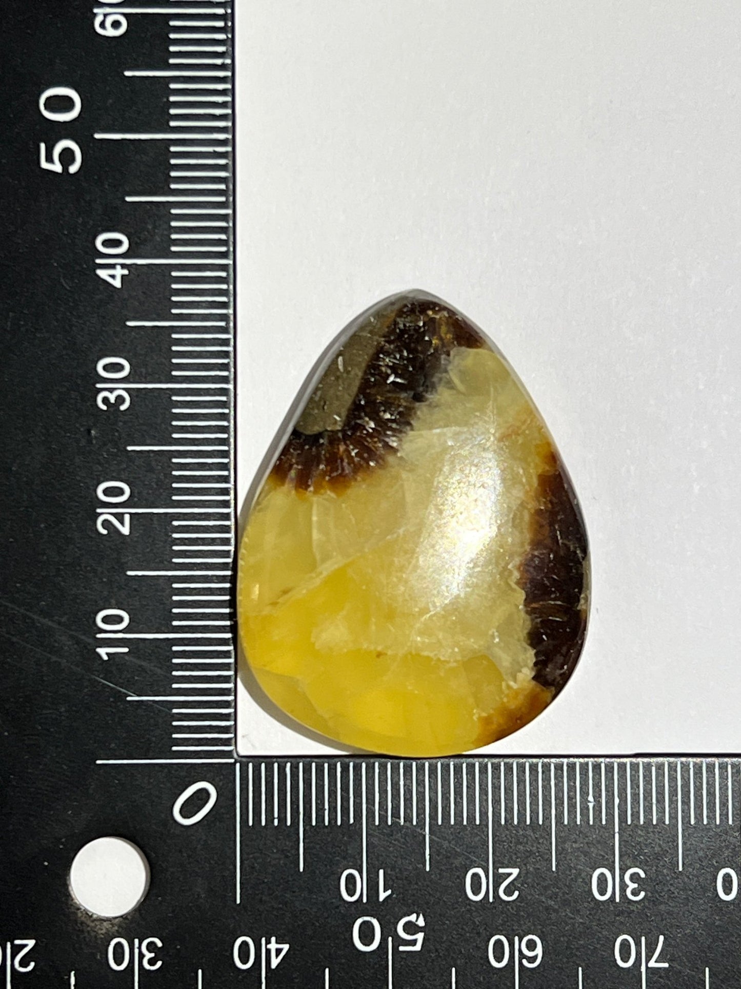 Septaria Jaune n°2 (3,7cm x 2,7cm) - Solyluna Macramé