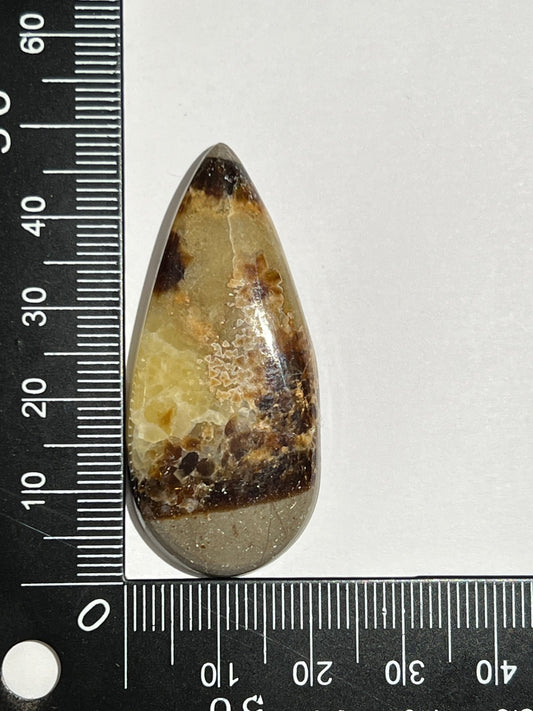 Septaria Jaune n°4 (4,8cm x 2,2cm) - Solyluna Macramé