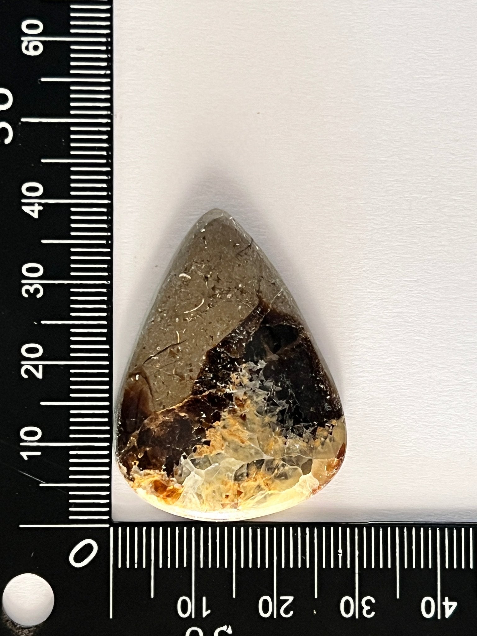 Septaria Jaune n°5 (3,8cm x 2,9cm) - Solyluna Macramé