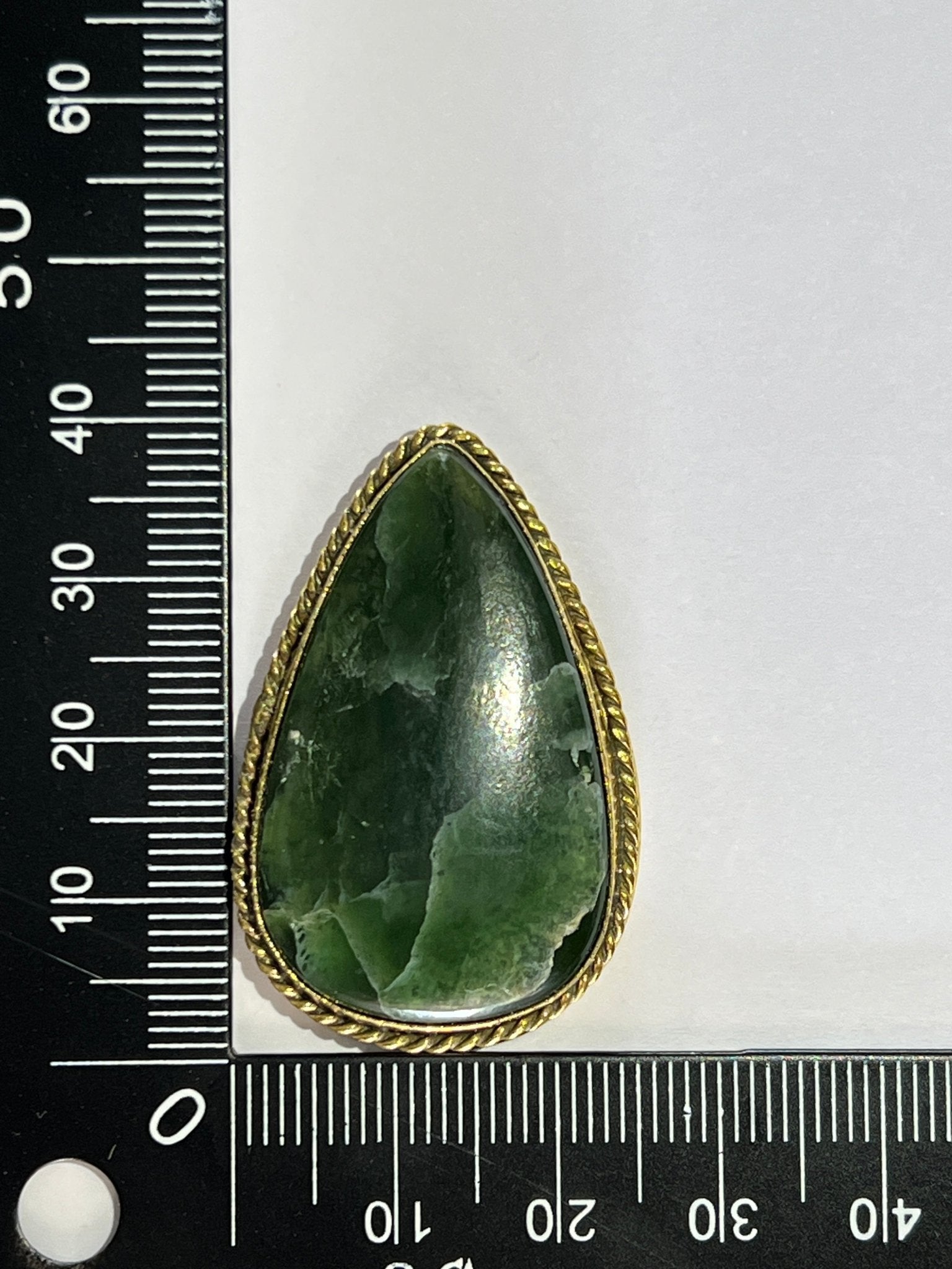 Serpentine sertie doré n°D1 (3,9cm x 2,6cm) - Solyluna Macramé