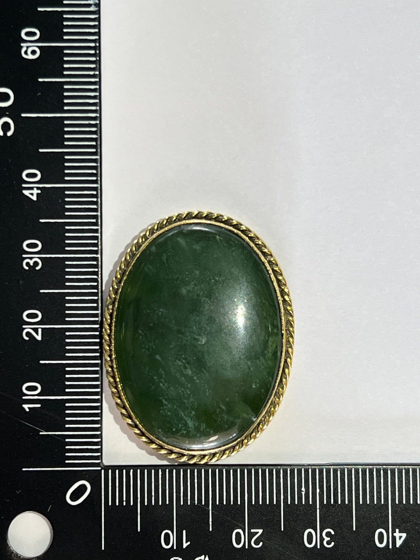 Serpentine sertie doré n°D2 (3,5cm x 2,6cm) - Solyluna Macramé