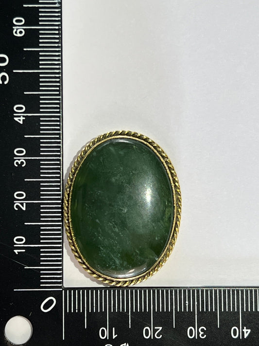 Serpentine sertie doré n°D2 (3,5cm x 2,6cm) - Solyluna Macramé