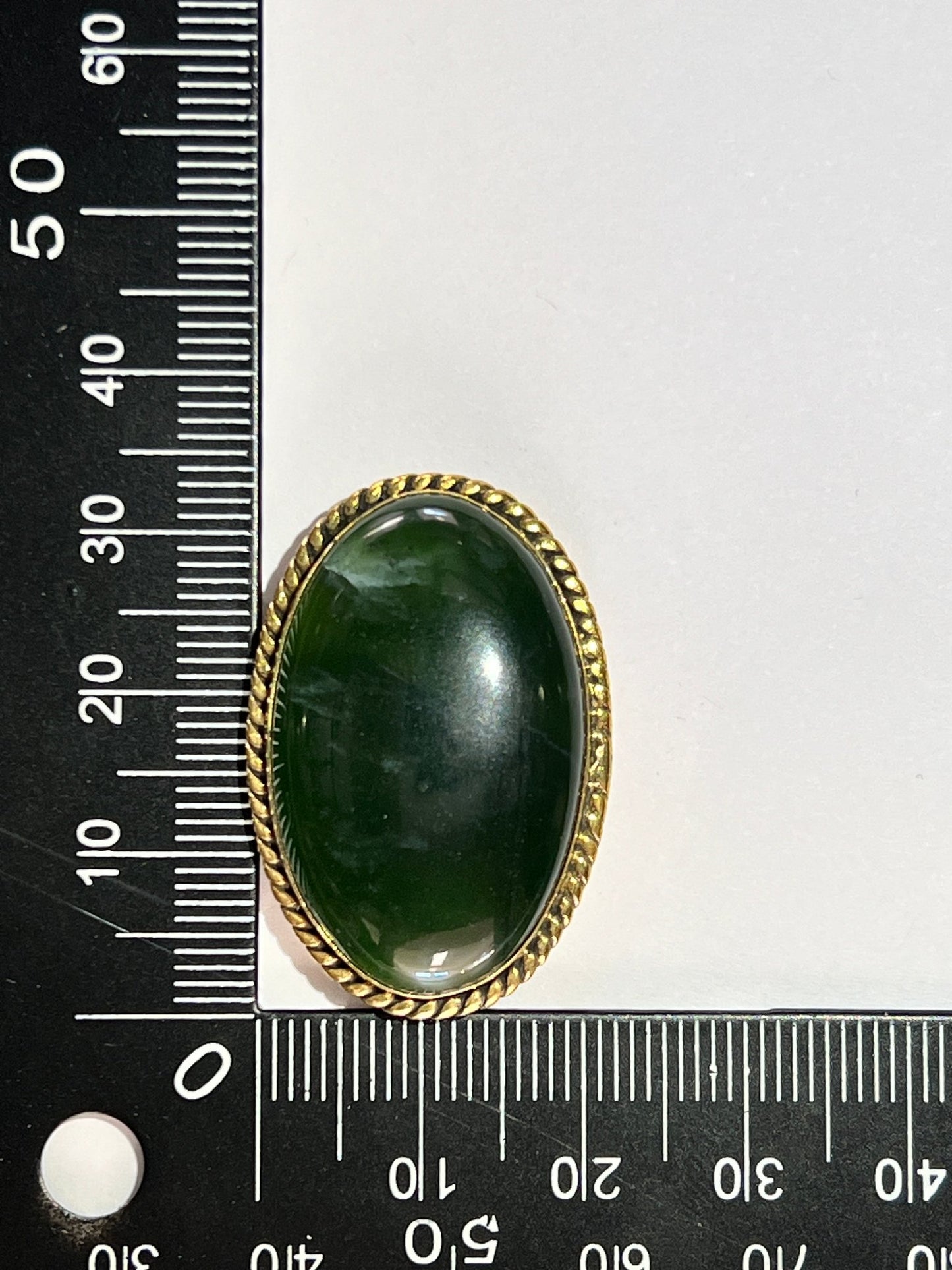 Serpentine sertie doré n°D3 (3,3cm x 2,2cm) - Solyluna Macramé