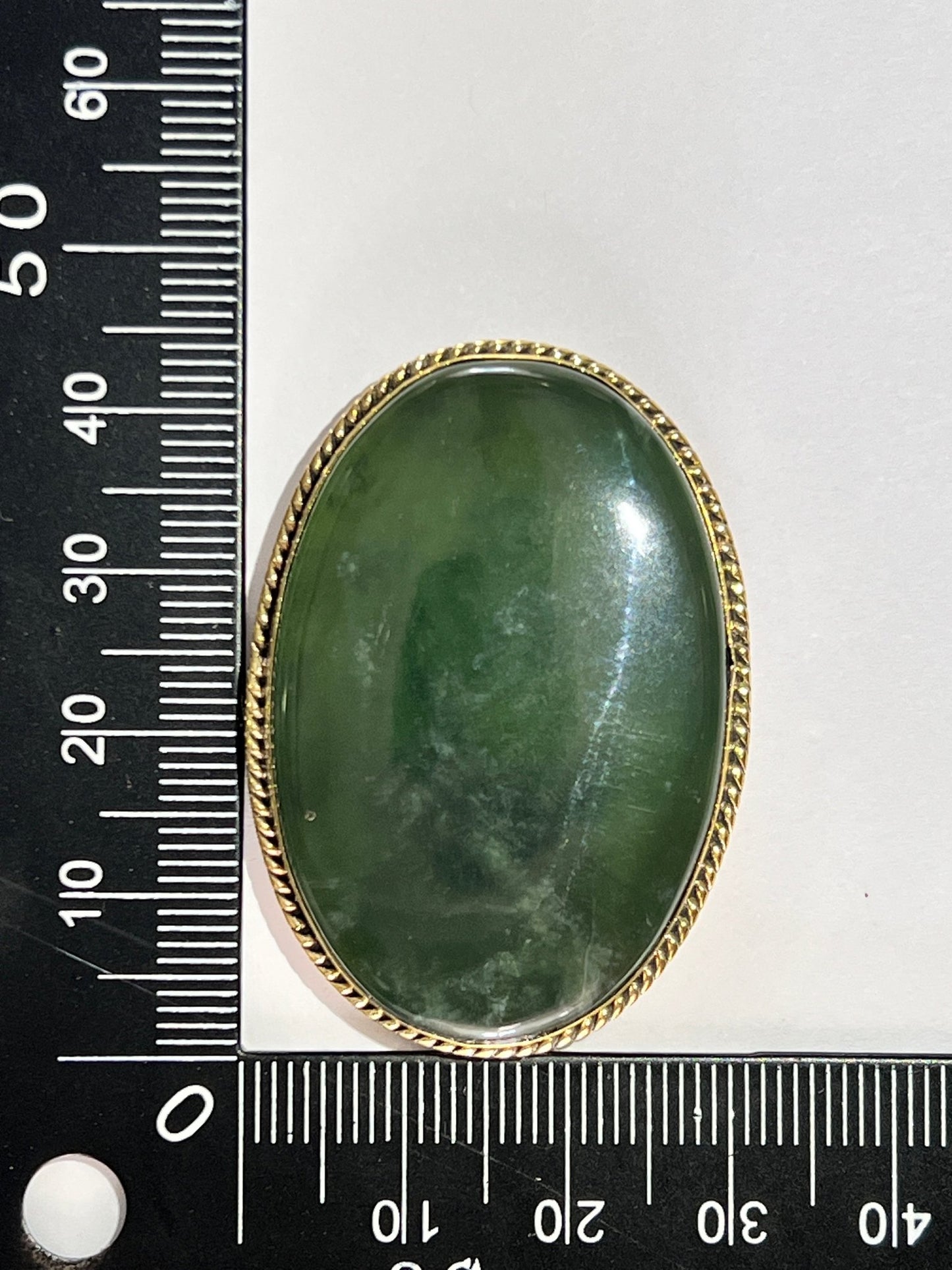 Serpentine sertie doré n°D4 (4,3cm x 3cm) - Solyluna Macramé