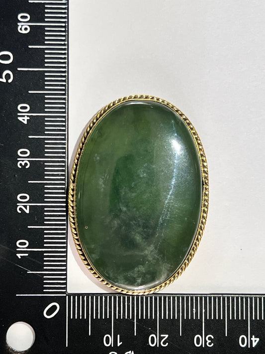 Serpentine sertie doré n°D4 (4,3cm x 3cm) - Solyluna Macramé