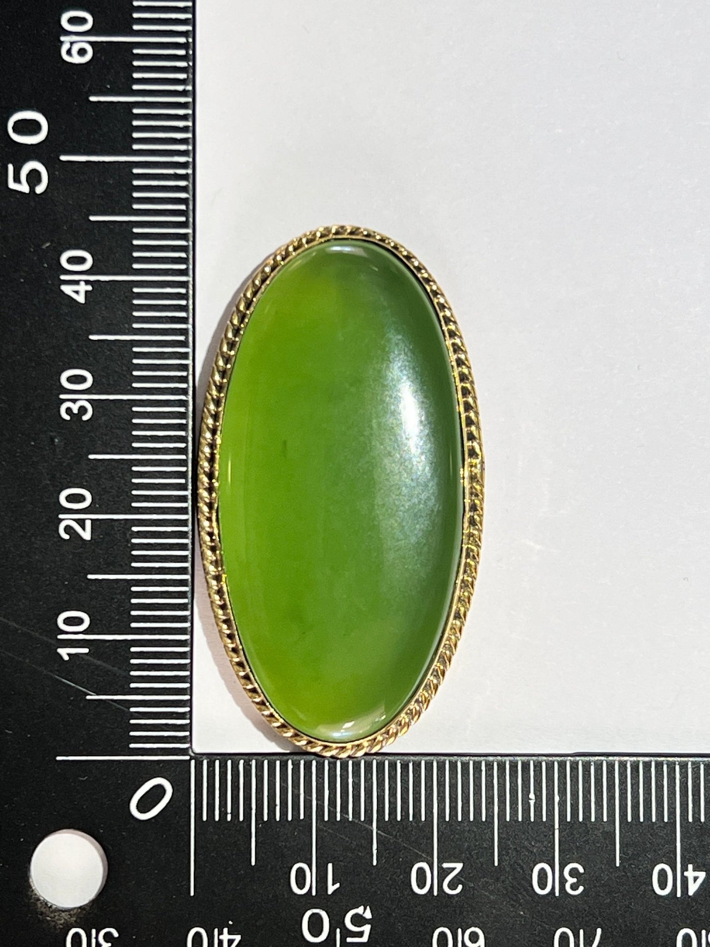 Serpentine sertie doré n°D5 (4,4cm x 2,7cm) - Solyluna Macramé