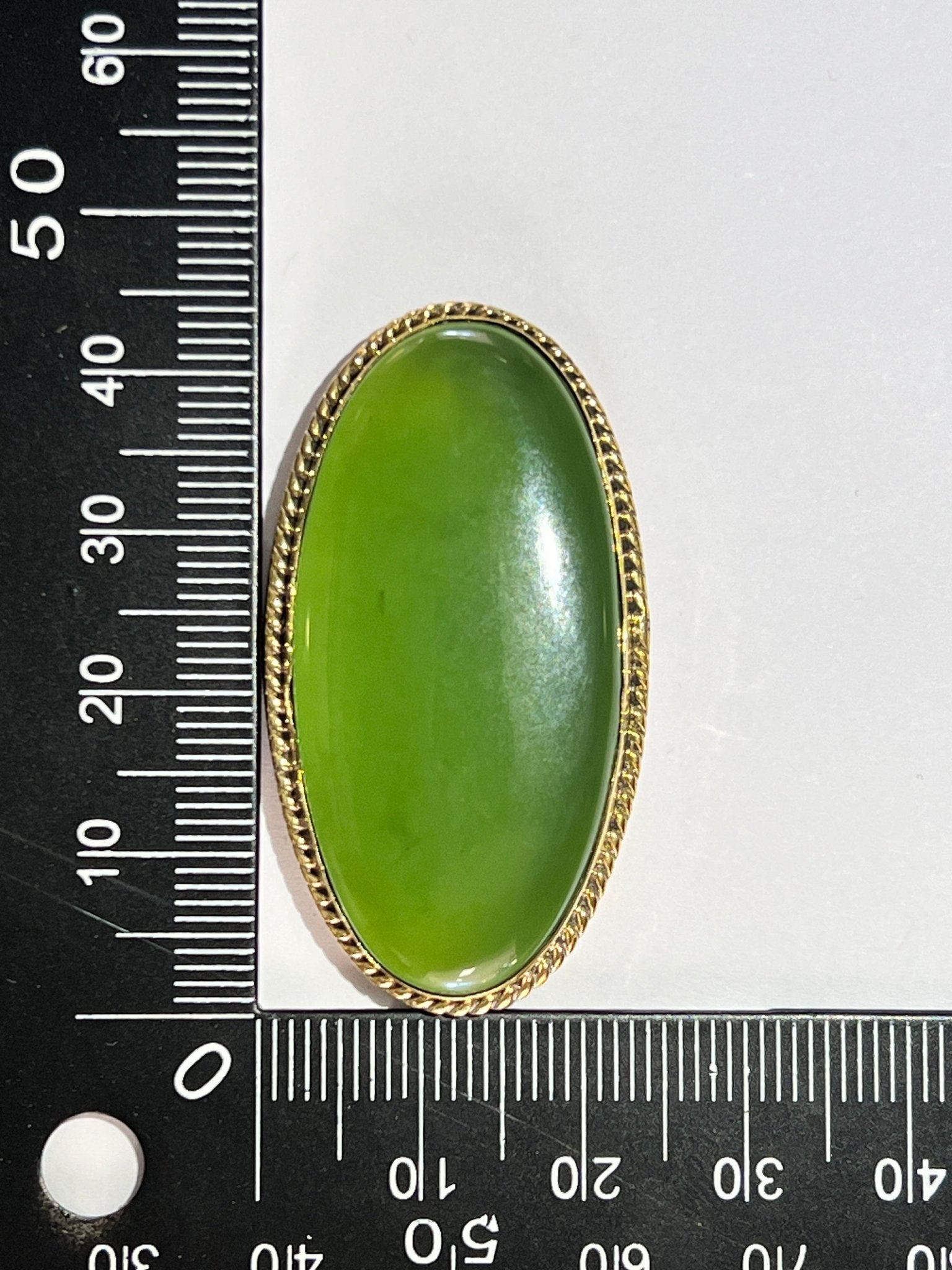 Serpentine sertie doré n°D5 (4,4cm x 2,7cm) - Solyluna Macramé