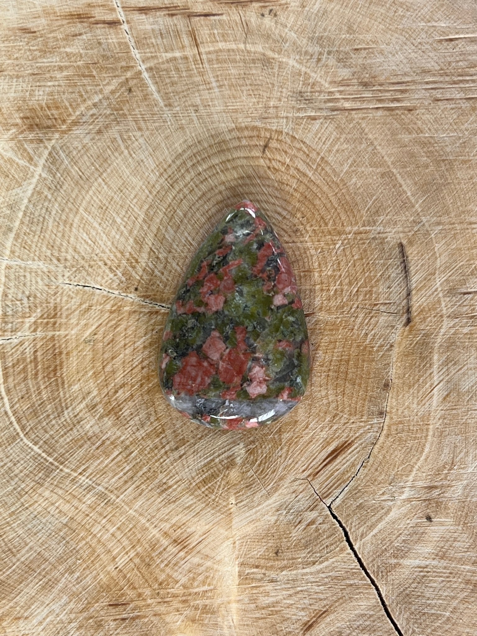 Unakite n°3 (2,7cm x 1,7cm) - Solyluna Macramé