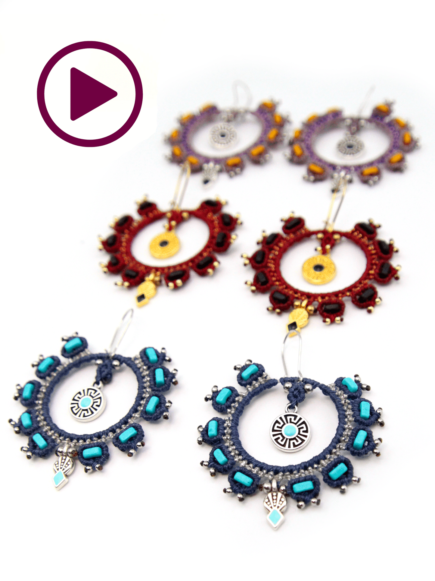 Vidéo Boucles d'oreilles "Emma" - Solyluna Macramé