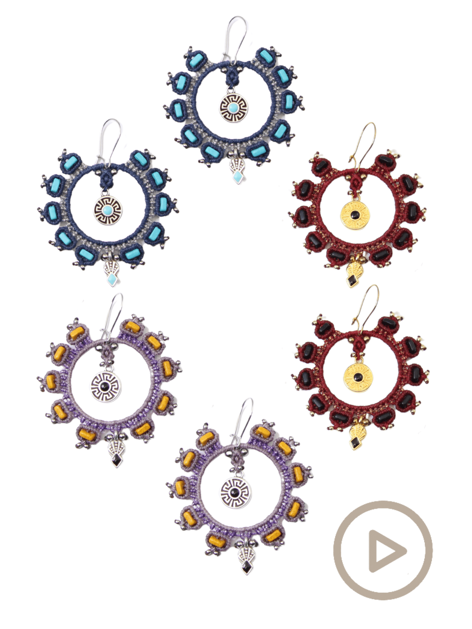 Vidéo Boucles d'oreilles "Emma" - Solyluna Macramé