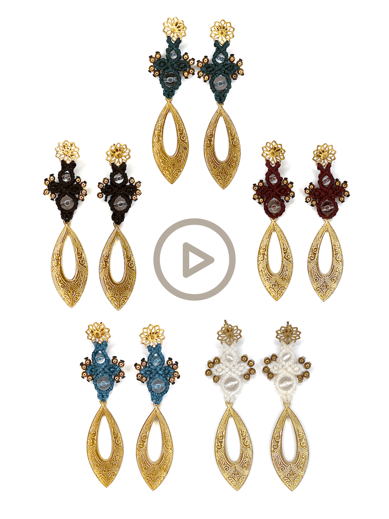 Vidéo Boucles d'oreilles "Lola" - Solyluna Macramé