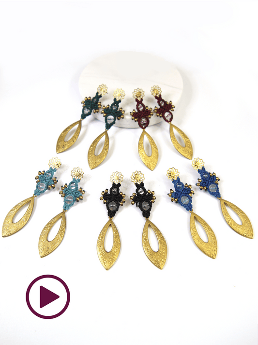 Vidéo Boucles d'oreilles "Lola" - Solyluna Macramé