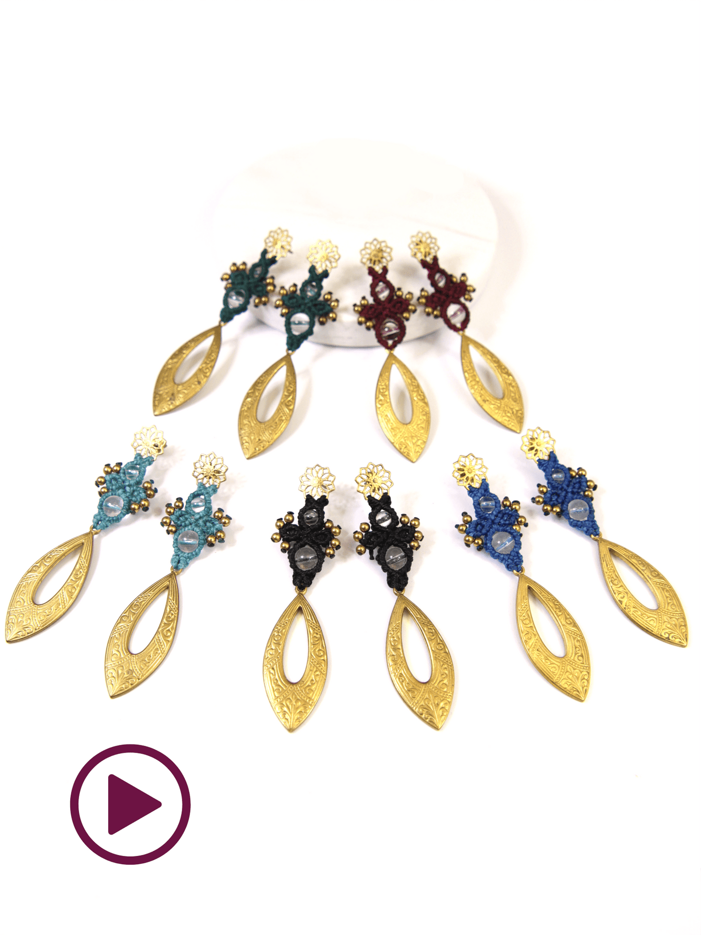 Vidéo Boucles d'oreilles "Lola" - Solyluna Macramé