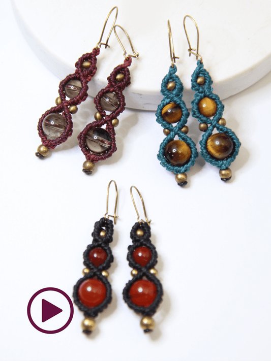 Vidéo Boucles d'oreilles "Mia" - Solyluna Macramé