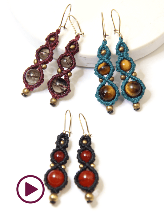 Vidéo Boucles d'oreilles "Mia" - Solyluna Macramé