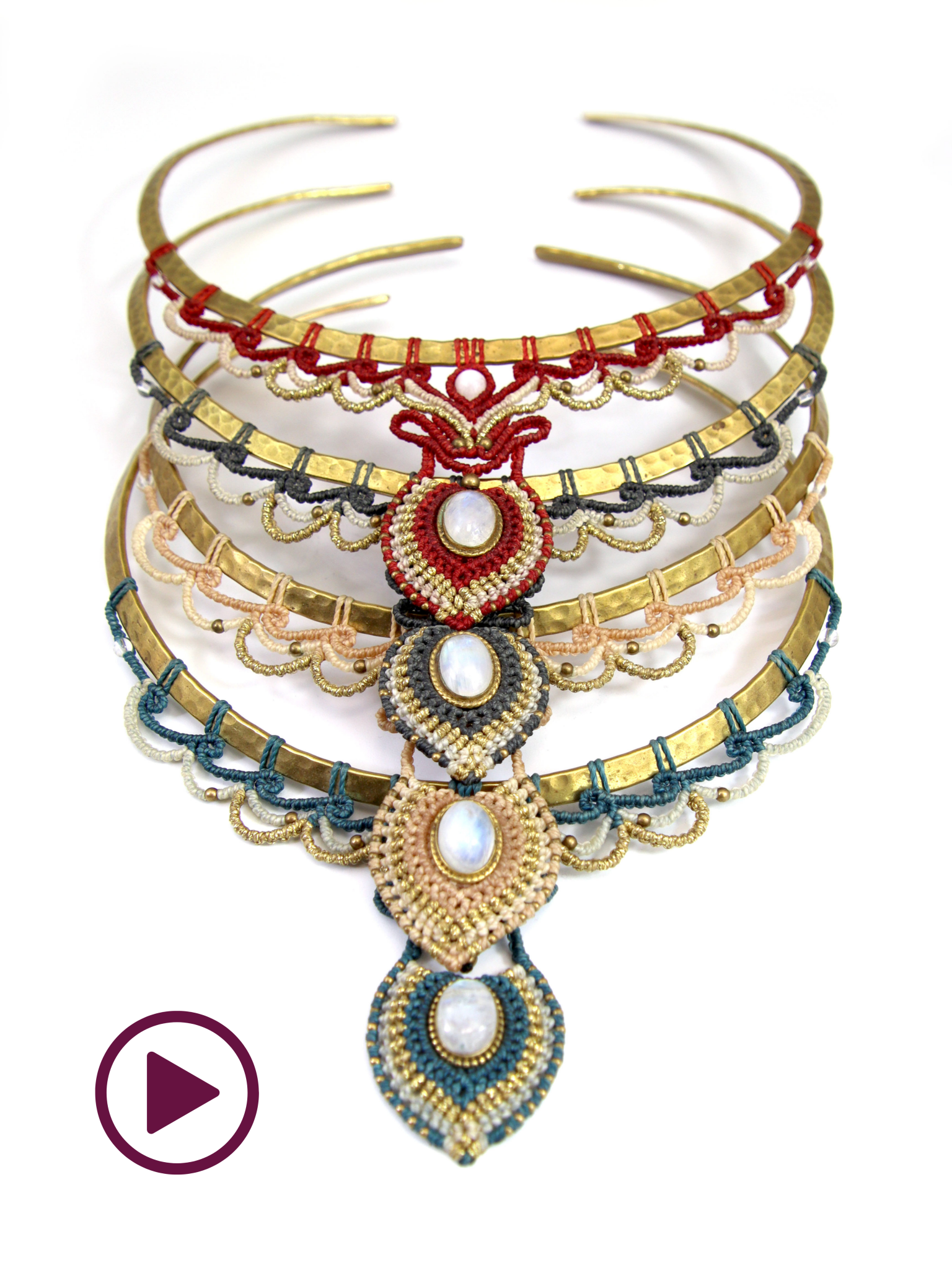 Vidéo collier "Cléo" - Solyluna Macramé