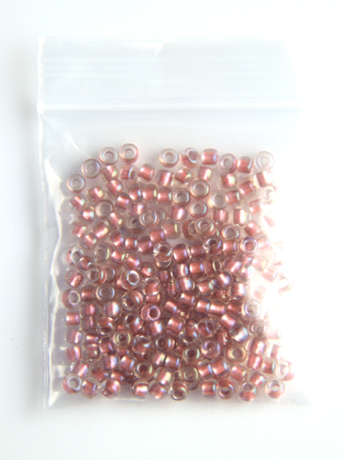 Perles de rocaille - vieux rose irisé 267 sachet
